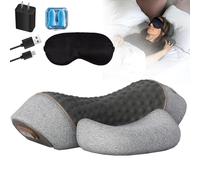Core Hero 3-In-1 Neck Massage Pillow, Neck Cervical Traction Pillow, Massage Neck Pillow, Neck And Shoulder Massager with Heat, Naturally Relieve Neck Pain, Stiffness, Bulging Disc, Neckhumps (Gray)