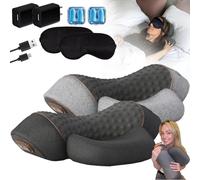 Core Hero 3-In-1 Neck Massage Pillow, Neck Cervical Traction Pillow, Massage Neck Pillow, Neck And Shoulder Massager with Heat, Naturally Relieve Neck Pain, Stiffness, Bulging Disc, Neckhumps (2PCS-1)