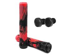 Core Pro Scooter Stunt BMX Dirts Manici Morbido 170mm Grips Lava (Nero/Rosso)