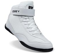 CORE Scarpe da Wrestling - Calzature Sportive da Combattimento ad Alta Trazione - Scarpe Wrestling Bambino, Wrestling Shoes, Scarpe da Lotta Wrestling - Bianco, 44 EU