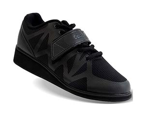 CORE Scarpe Powerlifting, Scarpe Ginnastica Uomo/Donna per Esercizi con Pesi Palestra e Stacco da Terra, Calzature Olimpiche Powerlifting con Cinturino, Crossfit, Tacco 3,2cm - 43 EU