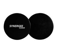 Core Slider Synergee Nero Intenso Dischi di Scivolamento. Utilizzabili su Entrambi i Lati per Pavimenti in parquet o Moquette. Attrezzatura per Allenamento Addominali
