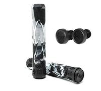 Core Stunt-Scooter - Monopattino a pedale, impugnatura morbida, lunghezza con barends/grip + adesivo Fantic26 (Slate nero/bianco Swirl)