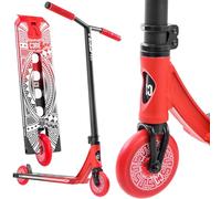 CORE Stunt Scooter Trick Roller da 110 mm I ABEC 9 I per principianti e professionisti, a partire dai 5 anni, 78-96 cm di altezza I + Fantic26 adesivi (Park CL1 H = 86 cm (nero/rosso)