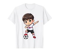 Corea Dab Kid Goal Cartoon Bandiera Corea del Sud per Ragazzi Bambini Maglietta
