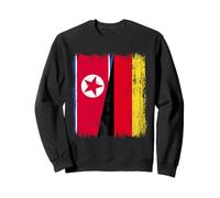 Corea del Nord Germania Mezza Bandiera Corea del Nord Maglia Tedesca Felpa