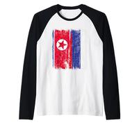 Corea del Nord Russia Mezza Bandiera Corea del Nord Maglia Russa Maglia con Maniche Raglan