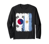 Corea del Sud Argentina Mezza bandiera Radici argentine coreane Maglia a Manica