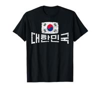 Corea del Sud Bandiera Coreano Hangul Lettere Coreano Lingua Maglietta