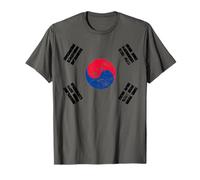 Corea del Sud Bandiera Cultura Corea Corea Repubblica Bandiera Grunge Maglietta