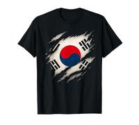 Corea del sud bandiera vintage grunge cultura coreana Corea del Sud Maglietta