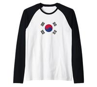 Corea del Sud - Bandiere del Mondo, Geografia Amante Maglia con Maniche Raglan