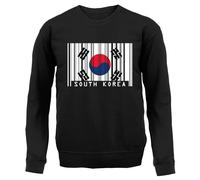 Corea Del Sud Codice a Barre Bandiera - Adulti Felpa/Maglione - Paese Love Live