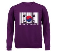 Corea Del Sud Codice a Barre Bandiera - Bambini Felpa/Maglione - Paese Love Live