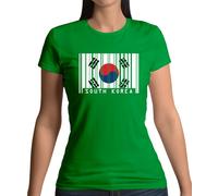 Corea Del Sud Codice a Barre Bandiera - T-Shirt - Coreana Paese Love Vivi