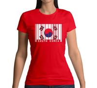 Corea Del Sud Codice a Barre Bandiera - T-Shirt - Coreana Paese Love Vivi
