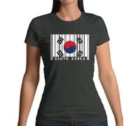 Corea Del Sud Codice a Barre Bandiera - T-Shirt - Coreana Paese Love Vivi