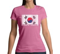 Corea Del Sud Codice a Barre Bandiera - T-Shirt - Coreana Paese Love Vivi