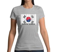 Corea Del Sud Codice a Barre Bandiera - T-Shirt - Coreana Paese Love Vivi