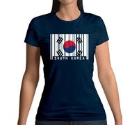 Corea Del Sud Codice a Barre Bandiera - T-Shirt - Coreana Paese Love Vivi