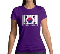 Corea Del Sud Codice a Barre Bandiera - T-Shirt - Coreana Paese Love Vivi