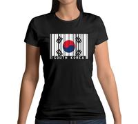 Corea Del Sud Codice a Barre Bandiera - T-Shirt - Coreana Paese Love Vivi