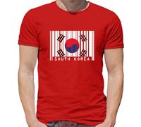 Corea Del Sud Codice a Barre Bandiera - T-Shirt - Coreana Paese Love Vivo