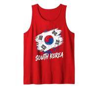 Corea del Sud Grunge Bandiera Paint Splatter Canotta