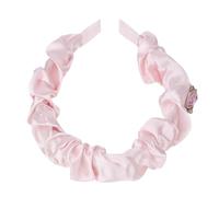 Corea del Sud INS rosa plissettato placcato luminoso Fascia a tesa larga da donna Accessori per capelli a pressione per capelli Fascia per capelli