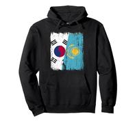 Corea del Sud Kazakistan Half Flag Maglia kazaka sudcoreana Felpa con Cappuccio