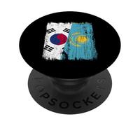 Corea del Sud Kazakistan Half Flag Maglia kazaka sudcoreana PopSockets PopGrip Adesivo