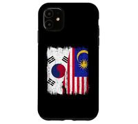 Corea del Sud Malesia Mezza bandiera Patrimonio malese coreano Custodia per iPhone 11