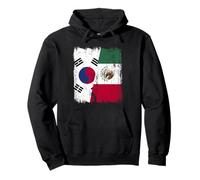 Corea del Sud Messico Mezza Bandiera Sud Corea del Messico Pat Felpa con Cappuccio