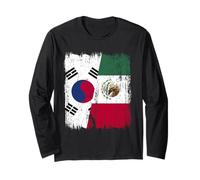 Corea del Sud Messico Mezza Bandiera Sud Corea del Messico Pat Maglia a Manica