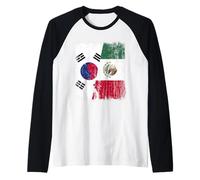 Corea del Sud Messico Mezza Bandiera Sud Corea del Messico Pat Maglia con Maniche Raglan