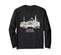 Corea del Sud Souvenir Corea Coreana Seoul Viaggio Promemoria Uomini Donne Maglia a Manica