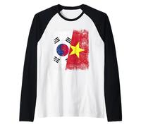Corea del Sud Vietnam Half Flag Maglia sudcoreana vietnamita Maglia con Maniche Raglan