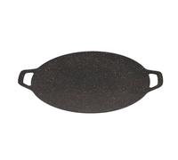 Corean Grill Pad - Corean Barbecue Grill Pan | Padella Da Frittura Da Campeggio All'aperto | Pannatura A Induzione Rotonda Con Manico Senza Fumo | Pianta Piatta Con Rivestimento Antiaderente E Calore