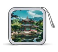 Coreano Architettura Palazzo delle Coree CD Case Holder Portatile 40 Capacità DVD Portafoglio Storage Organizer per Auto Viaggi, Stile:, Taglia unica