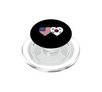 Coreano Bandiera Americana Cuore Corea del Sud Cultura Grafico PopSockets PopGrip per MagSafe