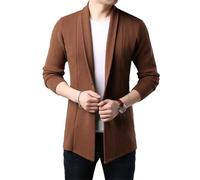 Coreano Cardigan Uomini Maglione Lana Casual Lungo Slim Fit Cappotti Giapponese Giacca, Jiao Tang Se, XS