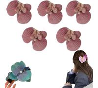 Coreano Dolce Phalaenopsis Fiore Tornante 2024 Nuovo Moda Capelli Floreale Perla Clip Copricapo Panno Fe Bohemia Design V4b4