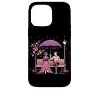 Coreano Dramma Coppia Rosa Cherry Blossom Scena Kdrama Amante Custodia per iPhone 14 Pro Max