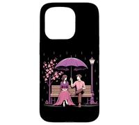Coreano Dramma Coppia Rosa Cherry Blossom Scena Kdrama Amante Custodia per iPhone 15 Pro
