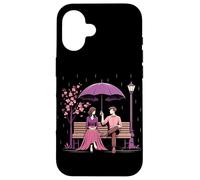 Coreano Dramma Coppia Rosa Cherry Blossom Scena Kdrama Amante Custodia per iPhone 16