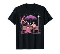 Coreano Dramma Coppia Rosa Cherry Blossom Scena Kdrama Amante Maglietta