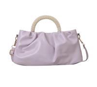 Coreano Messenger Bag Per Le Donne Elegante Perla Borsa A Tracolla In Pelle DELL'UNITÀ di elaborazione Increspato Crossbody Shopping Coreano Messenger Per Le Donne Della Spalla Della, Viola, One Size