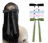 Coreano Nastro Fiocco Fascia Per Capelli Lungo Nappa Clip Per Capelli Forcina Per Le Donne Dolci Regali Dei Capelli Di Natale M4S1 Accessori Dei Mon
