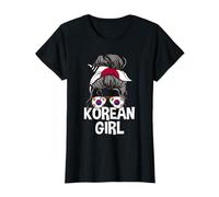 Coreano Ragazza Disordinato Capelli Chignon Corea del Sud Donne Orgoglio Maglietta