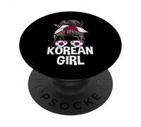 Coreano Ragazza Disordinato Capelli Chignon Corea Del Sud Donne Orgoglio PopSockets PopGrip Adesivo